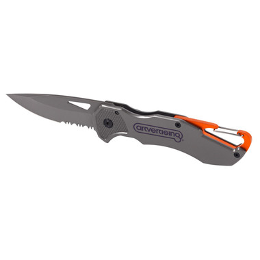 Coltello con moschettone - colore Grigio