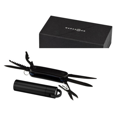 Set regalo torcia e coltellino - colore Nero