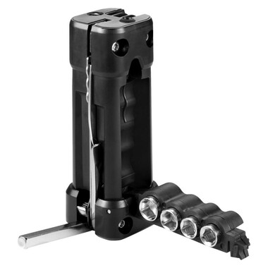Attrezzo multifunzione 16 in 1 con laser e torcia STAC - colore Nero
