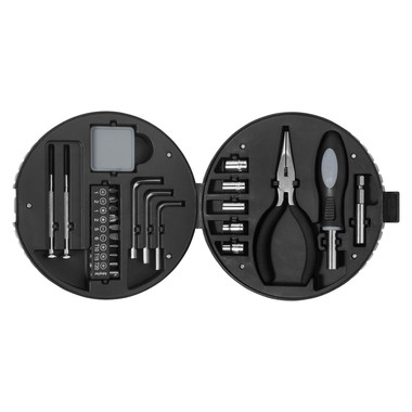 Set da 25 utensili a forma di ruota STAC - colore Argento/Nero