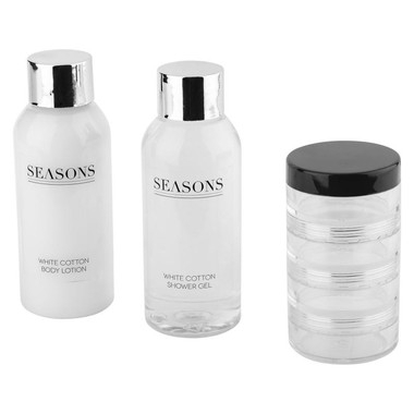 Set viaggio gel doccia e lozione - colore Bianco