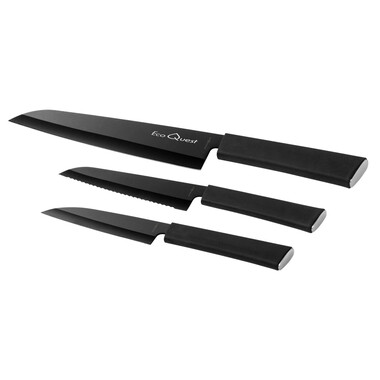 Set 3 coltelli cucina - colore Nero