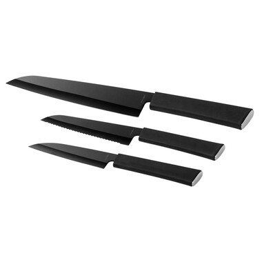 Set 3 coltelli cucina - colore Nero
