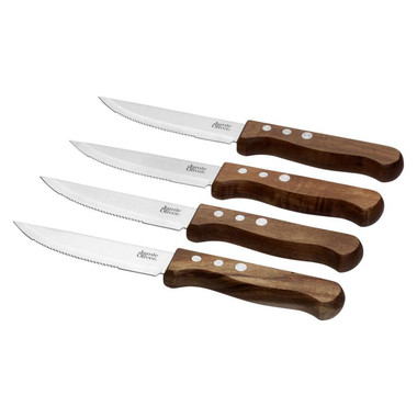 Set 4 coltelli da bistecca - colore Legno