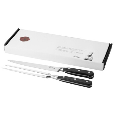 Set da carne coltello e forchettone - colore Nero/Argento