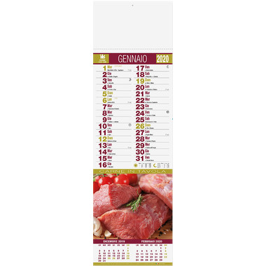 Calendario silhouette carne e macelleria 2020