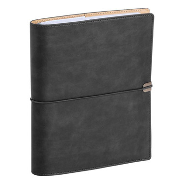 Agenda settimanale 17X24 portafoglio 2025 con elastico nero
