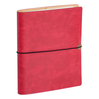 Agenda 15X21 portafoglio 2025 con elastico colore rosso
