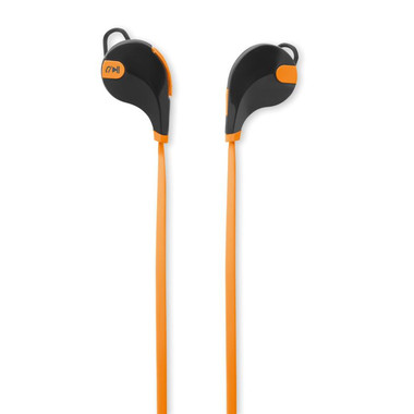 Auricolari bluetooth con microfono colore arancio