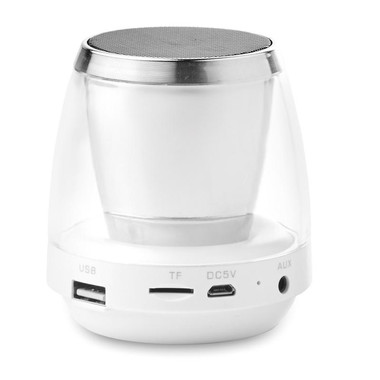 Bluetooth speaker mood light con micro USB colore bianco