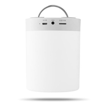 Speaker con luce da tavolo multifunzione colore bianco