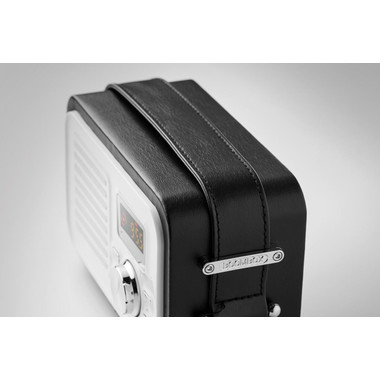 cassa speaker bluetooth retro con radio colore nero