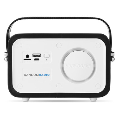 cassa speaker bluetooth retro con radio colore nero