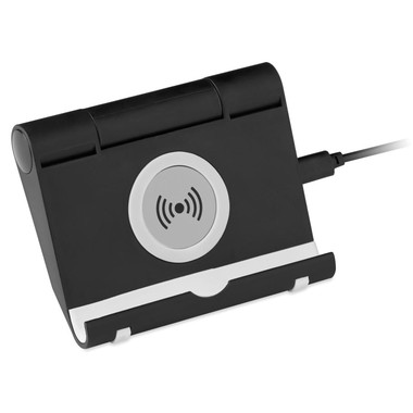 Caricatore wireless e supporto smartphone colore nero