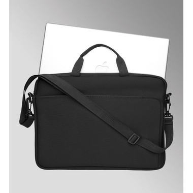 Porta laptop con manico e tracolla regolabili colore nero