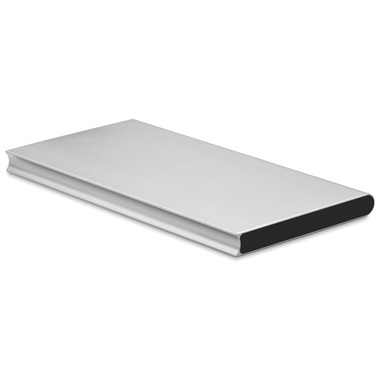 Power bank solare 8000 mAh in alluminio colore argento opaco
