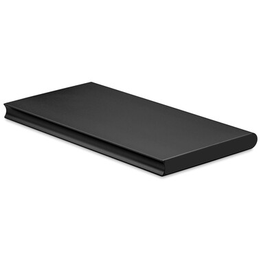 Power bank solare 8000 mAh in alluminio colore nero