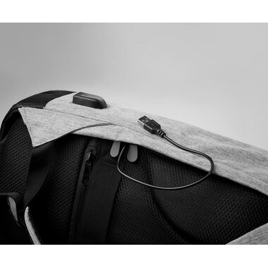 Zaino bicolore con schienale rinforzato colore grigio
