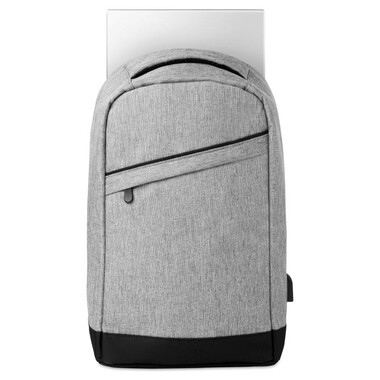 Zaino bicolore con schienale rinforzato colore grigio