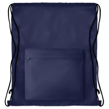 Ampia sacca con chiusura a zip colore blu