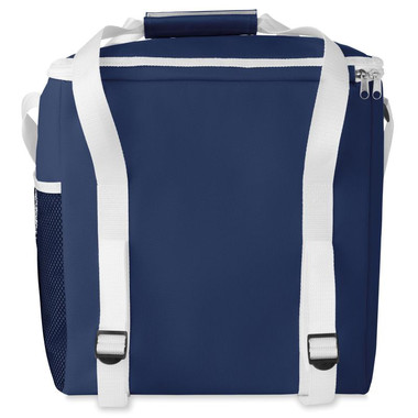 Borsa frigo in poliestere e bordi in contrasto colore blu
