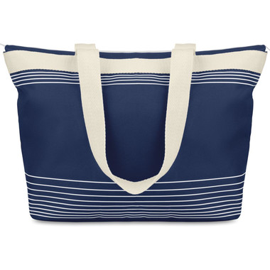 Borsa mare in poliestere con zip colore blu MO8710-04