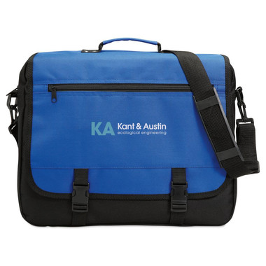 Borsa portadocumenti con patta chiusura a clip colore blu royal