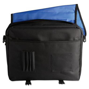 Borsa portadocumenti con patta chiusura a clip colore blu royal