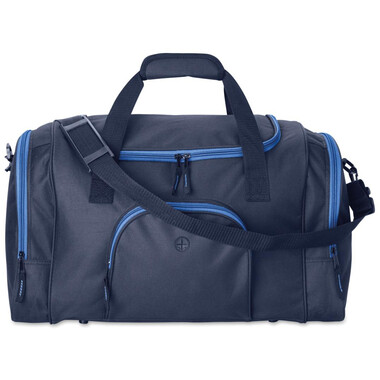 Borsone in poliestere con due scompartimenti colore blu MO8576-04