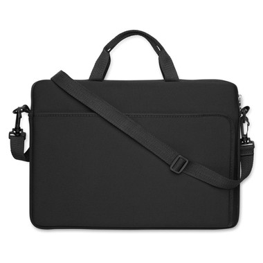 Porta laptop con manico e tracolla regolabili colore nero
