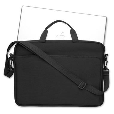Porta laptop con manico e tracolla regolabili colore nero