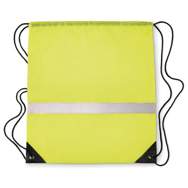 Sacca con striscia riflettente colore giallo neon