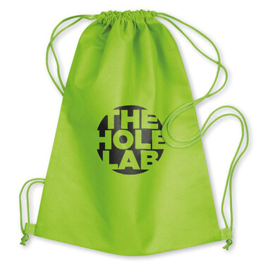Sacca leggera in TNT con chiusura coulisse colore lime