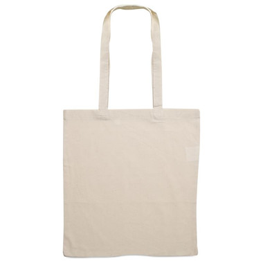 Shopper in cotone con manici lunghi colore beige MO9267-13