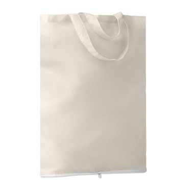 Shopper richiudibile in cotone colore bianco