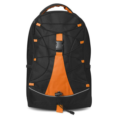 Zaino avventura con tasche a rete sui lati colore arancio MO7558-10