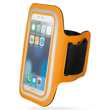 Custodia da braccio Smartphone in neoprene colore arancio