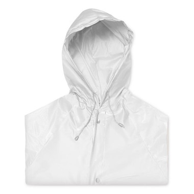 Impermeabile con cappuccio e tasche colore trasparente