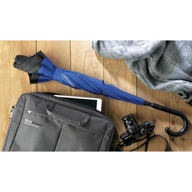 Ombrello Reversibile con struttura in fibra di vetro colore blu royal