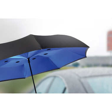 Ombrello Reversibile con struttura in fibra di vetro colore blu royal