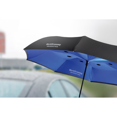 Ombrello Reversibile con struttura in fibra di vetro colore blu royal