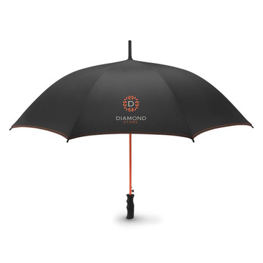 Ombrello automatico da 23 pollici con chiusura manuale colore arancio