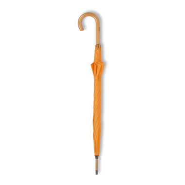 Ombrello da 23 pollici con manico in legno colore arancio