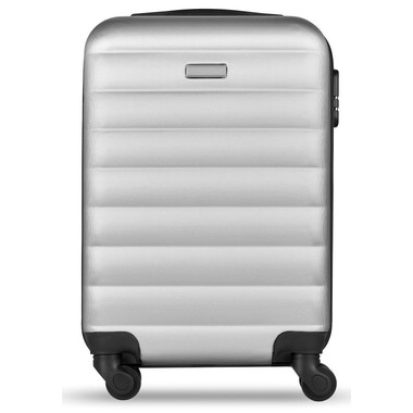 Trolley rigido 20 pollici con lucchetto di sicurezza colore argento opaco
