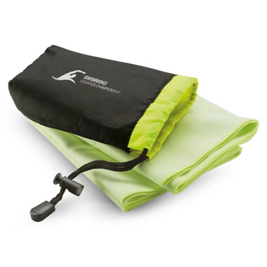 Asciugamano con custodia di nylon colore verde