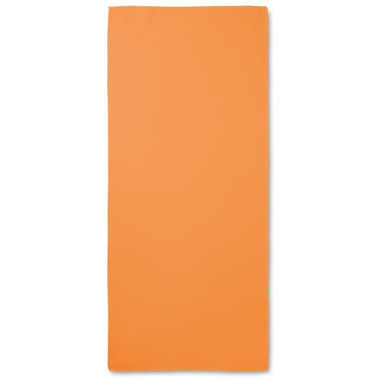 Asciugamano sport in sacca a rete colore arancio