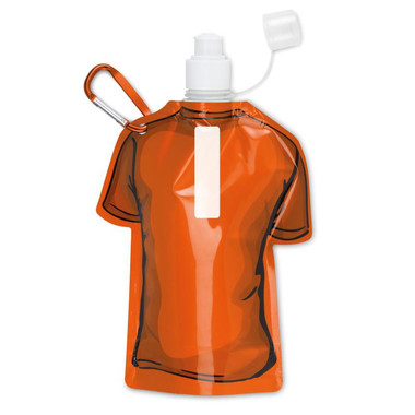 Bottiglia morbida a forma di T-shirt colore arancio