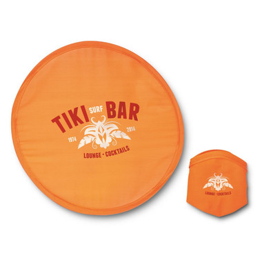 Frisbee pieghevole in poliestere colore arancio