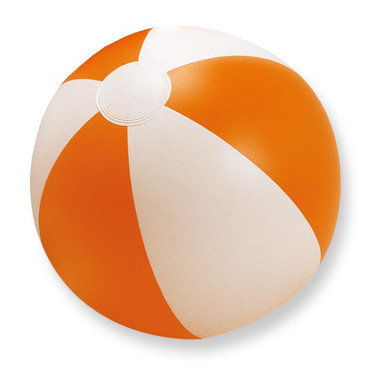 Pallone da spiaggia gonfiabile bicolore colore arancio IT1627-10