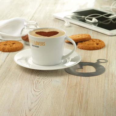 Tazza da cappuccino conica con piattino colore bianco